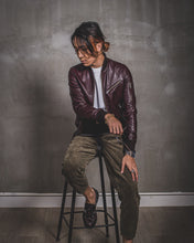 Load image into Gallery viewer, Men's Lambskin Zipper Pockets Bomber Jacket