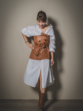 Load image into Gallery viewer, Women's Detachable Leather Trench Coat