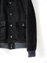 Load image into Gallery viewer, Men's A-1 Lamb Suede Bomber Jacket