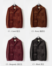 Load image into Gallery viewer, Men's Lamb Suede Safari Jacket