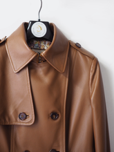 Load image into Gallery viewer, Women's Detachable Leather Trench Coat