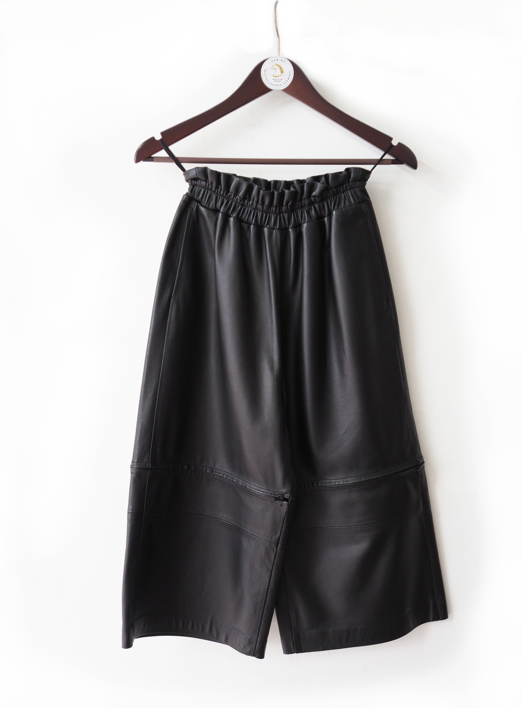 Women's Detachable Leather Cropped Pants