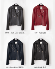 Load image into Gallery viewer, Women&#39;s Leather Biker Jacket
